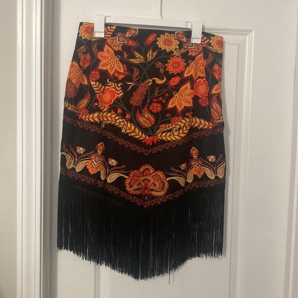 SHEIN NWOT Size 12 Fringe Skirt